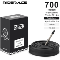 RIDERACE Bike Inner Tube 700C 18 23 25 28 32 35 43C Road Cycling Bicycle Tyre 48/60mm AV F/V Schrader Presta Valve Butyl Rubber
