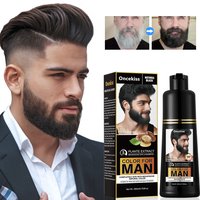 200ml Long-Lasting Natural Permanent Beard Dye Shampoo for Men, White and Gray Beard Hair,Beard Dye Shampoo for Men Natural Hair