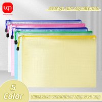 WQN - Waterproof Transparent Study Bag A4 Transparent Storage Bag Document Storage Bag Business School Office Supplies