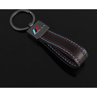 For BMW M F25 F26 F16 F15 F34 F07 F40 F10 F45 F46 G20 G22 G23 G12 F13 Tricolor Leather Car Key Chain Keyring Creative Pendant