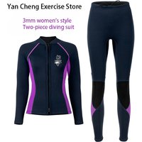 Two-piece Diving suit 3mm Diving Suit Women's Long-sleeved Cold-proof And Warm Top and Pants Snorkeling Surfing Swimsuit
