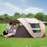 3-4 People Outdoor Fully Automatic Camping Tent Pop-up Tent Instant Setup Tent 4 Season Sun Shelter For Family Outdoor Camping