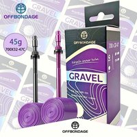 OFFBONDAGE Bike TPU Inner Tube 700c Gravel Road Bicycle Tube Ultralight French Valve 45/65mm 700C 32-47C Cycling Accessories