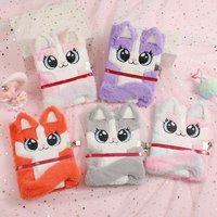 Cute Cat Plush Notebook with Lock 4 Colors Soft Furry Journal Diary, Secret Password Book for Girls Kids School Stationery Gifts