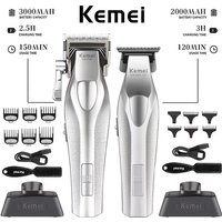 Kemei Hair Clippers Set Professional Hair Cutting Machine Electric Trimmers Adjustable Hair Clipper Men KM-1798 KM-3023-702 Kit