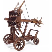 1:10 Classic Ancient Chariots Catapult Wooden Model Kits Trebuchet Wheel Model 3D Puzzle Need Assembly