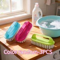 Versatile Soft-Bristle Cleaning Brush Set-Durable Plastic Brush for Laundry, Shoes,Sinks & Household Grime, Gentle Yet Effective