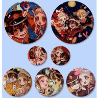 Cartoon Toilet-bound Hanako-kun S Badges 25 32 44 58 75 Mm Round Cosplay Pin Bag Decor Fans Collect Friends