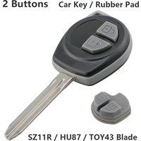 2 Buttons Replacement Remote Cover Car Key Fob Case Shell With SZ11R / HU87 / TOY43 Blade Fit for SUZUKI / AGILA/IGNIS ALTO SX4