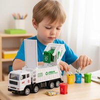 1pc Children's Toys Inertia Car Sanitation Garbage Truck Cleaning Sprinkler Rescue Car Simulation Car Toy Model Boys' Gifts