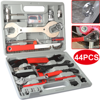 Fahrrad Reparatur Kit 44pc Reparatur Werkzeuge Fahrrad Reparatur Sets Kette Breaker Cutter Kurbel Puller Schwungrad Entfernung Fahrrad Schlüssel Fix werkzeug