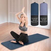 Mutao Non-Slip Hot Yoga Towel with Bag 24"x 72" Non-Slip Silicone Ring Super-Absorbent and Quick Drying Soft Microfiber Portable