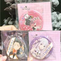 Re:ZERO Starting Life in Another World Ram Subaru Emilia China Official Authorization Character Badge