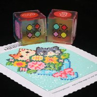 Minigem®: Cat Bouquet 4" x 5" 5D DIY Resin Square Diamond Painting Kit - Adorable Pet-Floral Mosaic for Home Decor & Gifts