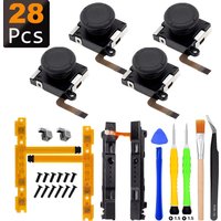 28 in 1 NS Joycon Joystick Replacement Repair Kit Left & Right Slider Metal Buckles For Nintendo Switch Lite/Oled Accessories