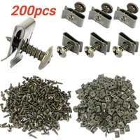 10/200pcs U-Type Car Metal Screw Clips Kit Fastener Clip with Screw Anti-rust Fender Bumper Protection Buckle Iron Sheet