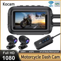 Dual 1080P motocykl DVR Full Body wodoodporna kamera Moto WiFi GPS kamera na deskę rozdzielczą przednia tylna wideorejestrator jazdy czarna skrzynka