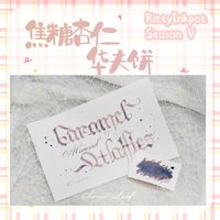 KittyInkpot Caramel Almond Waffle Color 5/25ml Sheen Fountain Pen Ink Gradient Layered Color Ink School Ink Supplies Stationery