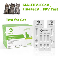 10Pcs Feline FPV or 10Pcs FIV+FeLV or 10Pcs FPV+FCOV+GIA Rapid Home Test Kit for Cats Veterinary