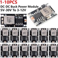 10Pcs DC-DC Buck Converter Step Power Supply Module 5V-30V To 3.3V 5V 9V 12V 3A Voltage Regulator For Car Motorcycle Battery