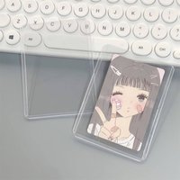 10 Pcs Kpop Stationery ID Card Holder Acrylic Sheet Protector Photocard Holder Work Card Holder Korea Toploader Decor PVC