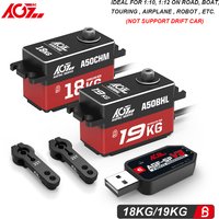 AGFRC Low Profile A50BHL A50CHM Programmable 19KG 18KG Brushless Coreless Digital RC Servo For 1:10 1:12 RC Boat Airplane Car