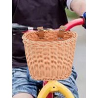AliExpress NONE Woven Rattan Bike Basket – Waterproof Front Handlebar Carrier for Adults & Kids, Removable with Quick-Release Mount