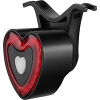 AliExpress West Biking WEST BIKING Heart-Shaped Bike Taillight Brake Sensing Vibration Wake-Up IPX6 Waterproof Mode Memory Bicycle Rear Light