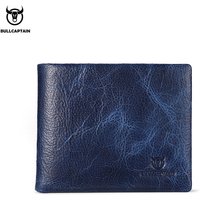 BULLCAPTAIN Neue männer Leder Brieftasche RFID Funktion Mode Business Multi-Karte männer Brieftasche Clip QB026