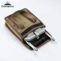 CAMPINGMOON TT-1315-B Thick Canvas Wear resistant Sandwich Baking Bag Outdoor Camping Cookware Handheld Storage Bag