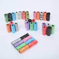 5Rolls Pet Poop Bags Paw Print Dog Disposable Waste Bag Bulk Outdoor Clean Refill Garbage Dispenser Bag Pet Accessory 15Pcs/Roll