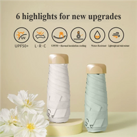 Mini Pocket Umbrella UPF50+ Vinyl Umbrella UV Ultraviolet Protection Sun Shade Pocket Capsule Umbrella For Sunscreen Parasol New