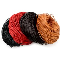 1.0/1.5/2/2.5/3/4/5mm 4 Color Genuine Cow Leather Round Thong Cord DIY Bracelet Findings Rope String For Jewelry Making