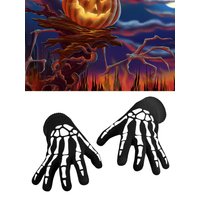 AliExpress New Punk Gloves Unisex Halloween Skeleton Skull Gloves Glow In The Dark Stretch Knitted Winter Mittens Riding Windproof Gloves