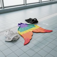 Training Monofin Eco-Friendly Material Mermaid Monofin Mermaid Tail Fin Diving Use Water Sport Gear Comfortable Foot Pockets
