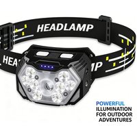 Rechargeable LED Headlamp 2000 High Lumen Type-C Charge Waterproof Head Light for Night Construction Climbing Hunting Trip