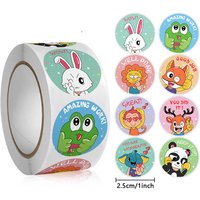 50-500pcs Cute Cartoon Animals Sticker For Kids Encourage Sealing Labels School Teacher Supplies Child Reward Sticker DIY Labels