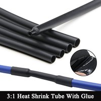 1/3/5/10m 3:1 Black Diameter 1.6 ~ 50mm Heat Shrink Tube Thick Glue Dual Wall Tubing Polyolefin Insulated Shrinking Cable Sleeve