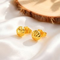 Fashion Circular Pleated Stud Earrings for Women Personalized Design Irregular Punk Metal Earrings Party Jewelry Gift