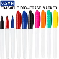 12Colors/set Ultra Fine Tip,0.5mm Dry Erase Markers Erasable Whiteboard Markers for School,Office,Planning White Board Marker