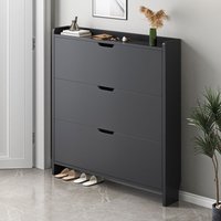 Ultra-Thin Flip-Up Shoe Cabinet Carriage Tablecloth Home Entrance Hallway Storage Cabinet for Small Apartments And Lofts