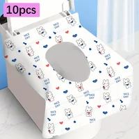10Pcs Disposable Toilet Seat Covers for Travel Public Bathrooms Airplane Hygiene Universal Fit All Ages Potty Training