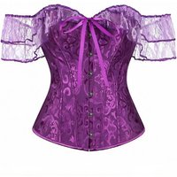 Vintage Corset Women Lace Flounce Slim Waist Fishbone Bandage Bustiers for Wedding Party Dress Shaping Top Harajuku