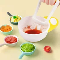 2pcs Bowl Set Food Mash and Serve Masher Bowl Food Mill Bowl Portable Food Masher Maker for Baby Food