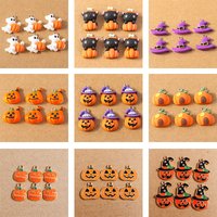 10Pcs Cute Enamel Pumpkin Charms Halloween Party Gifts Pendant for Bracelet Necklace Earrings DIY Jewelry Accessories
