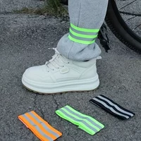Reflective outdoor sports armbands, Cycling Strap with Reflective Stripes-Bike Leg Straps for Mountain Biking,Night Riding