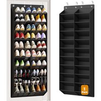 Over the Door Shoe Organizer Breathable Pockets Hanging Shoe Storage For Closet 10-Tier Door Shoes Rack 30 Handing Shoes Holder