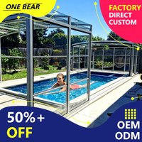 Any Size Custom Aluminum Stretch Transparent Pool Cover Durable Weather Resist Outdoor Backyard Garden Courtyard Safe Shelter
