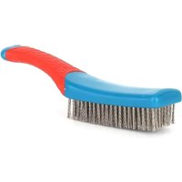 New Duty Stainless Steel Wire Brush With Comfortable Plastic Handle Perfect For Removing Rust, Welding Slag, Dirt, And Paint