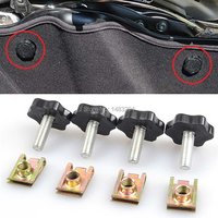 4pcs Motorcycle Saddlebag Lock Mounting Theft Deterrent Screw Bolt Nut Trunk Part Kit For Harley Touring Glide 96-18 Hard Bags